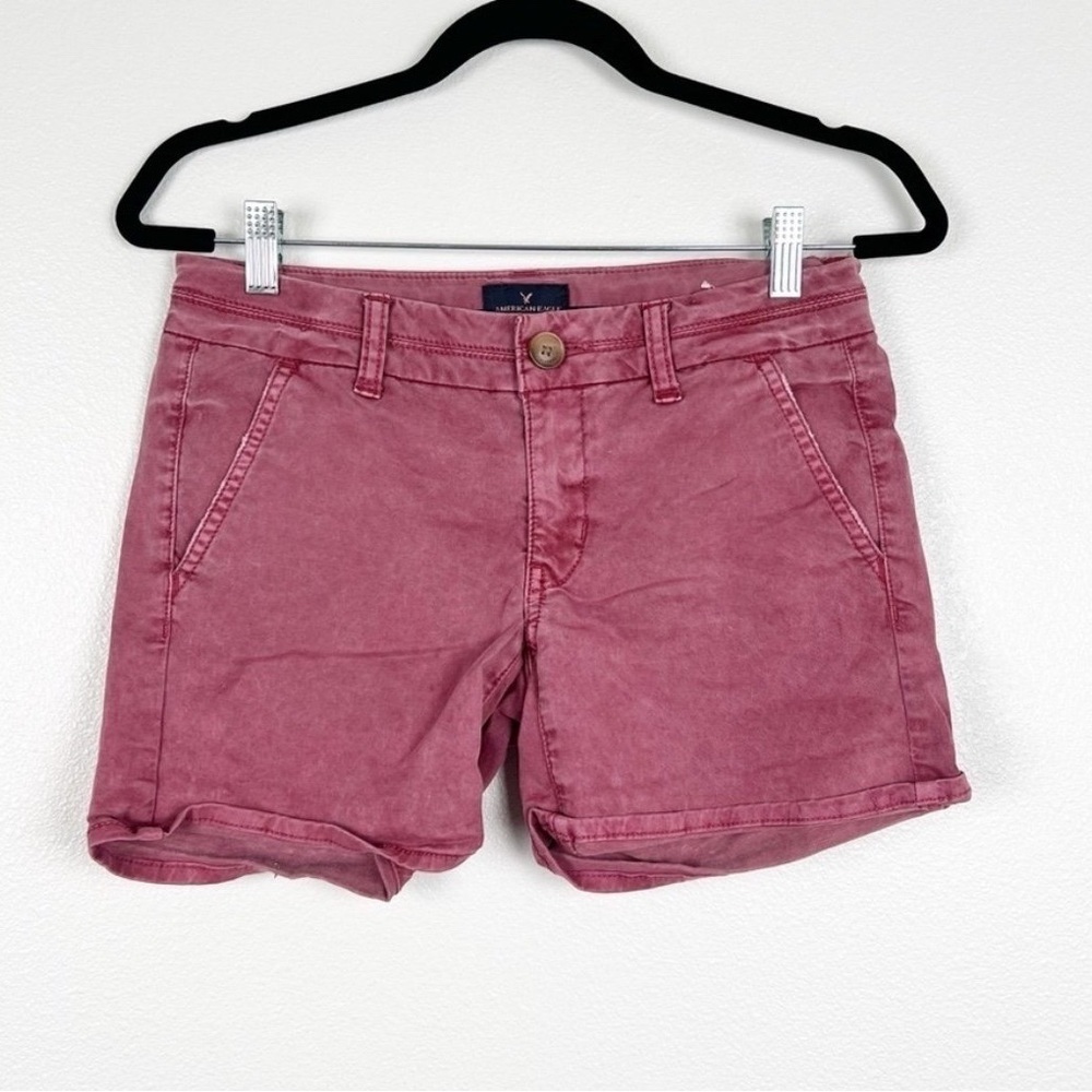 American Eagle Maroon Shorts Sz 2
